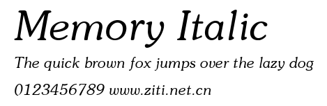 Memory Italic.ttf字體轉換器圖片