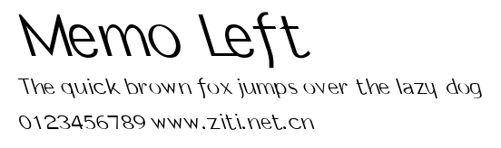 Memo Left.ttf字體轉換器圖片