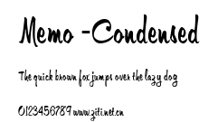 Memo-Condensed.ttf字體轉換器圖片