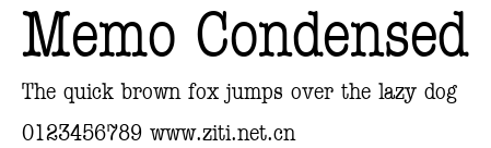 Memo Condensed.ttf字體轉換器圖片