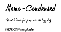 Memo-Condensed.ttf字體轉換器圖片