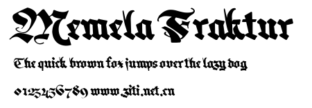 Memela Fraktur.ttf字體轉換器圖片
