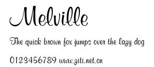 Melville.ttf字體轉換器圖片