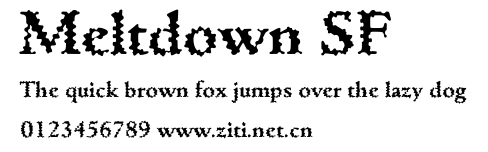 Meltdown SF.ttf字體轉換器圖片