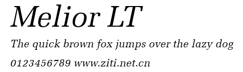 Melior LT.ttf字體轉換器圖片