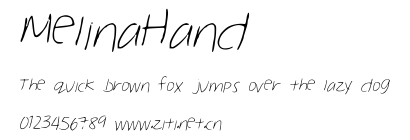 MelinaHand.ttf字體轉換器圖片