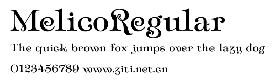 MelicoRegular.ttf字體轉換器圖片