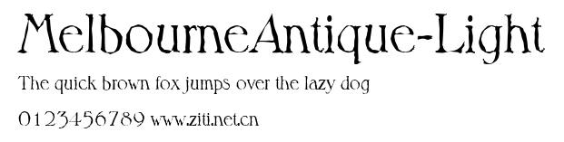 MelbourneAntique-Light.ttf字體轉換器圖片