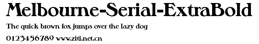Melbourne-Serial-ExtraBold.ttf字體轉換器圖片