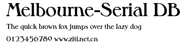 Melbourne-Serial DB.ttf字體轉換器圖片
