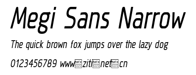 Megi Sans Narrow.otf字體轉換器圖片