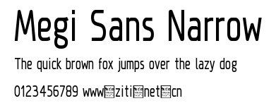 Megi Sans Narrow.otf字體轉換器圖片