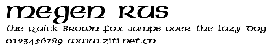 Megen Rus.ttf字體轉換器圖片