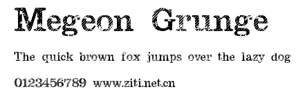 Megeon Grunge.otf字體轉換器圖片
