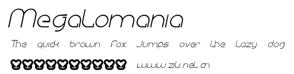 Megalomania.ttf字體轉換器圖片