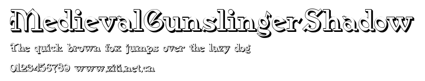 MedievalGunslingerShadow.ttf字體轉換器圖片
