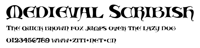 Medieval Scribish.ttf字體轉換器圖片
