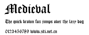 Medieval.ttf字體轉換器圖片