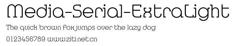 Media-Serial-ExtraLight.ttf字體轉換器圖片