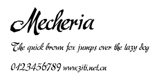 Mecheria.ttf字體轉換器圖片