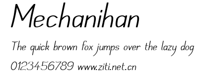 Mechanihan.ttf字體轉換器圖片