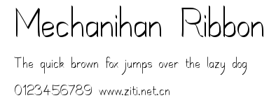 Mechanihan Ribbon.ttf字體轉換器圖片