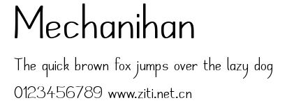Mechanihan.ttf字體轉換器圖片