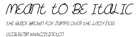 Meant To Be Italic.ttf