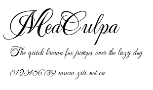 MeaCulpa.ttf字體轉換器圖片