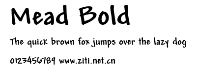 Mead Bold.ttf字體轉換器圖片