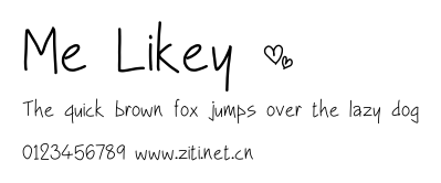 Me Likey ~.ttf字體轉換器圖片