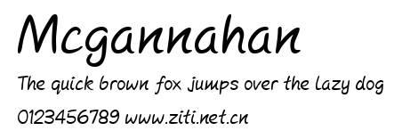 Mcgannahan.ttf字體轉換器圖片