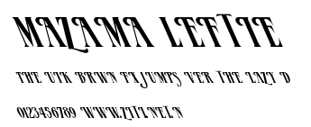Mazama Leftie.ttf字體轉換器圖片