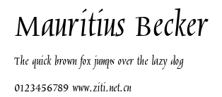 Mauritius Becker.ttf字體轉換器圖片