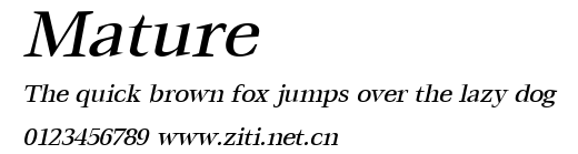 Mature.ttf字體轉換器圖片