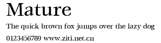 Mature.ttf字體轉換器圖片