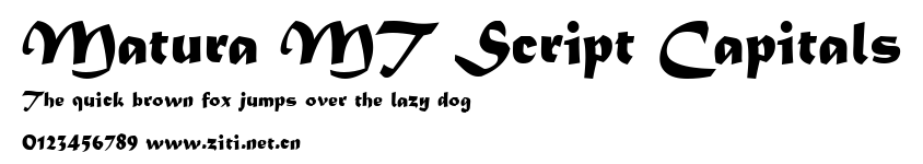 Matura MT Script Capitals.ttf字體轉換器圖片