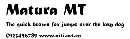 Matura MT.ttf字體轉換器圖片