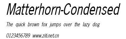 Matterhorn-Condensed.ttf字體轉換器圖片