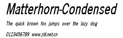 Matterhorn-Condensed.ttf字體轉換器圖片