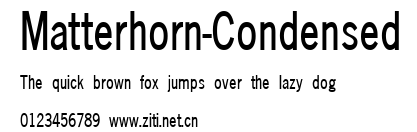 Matterhorn-Condensed.ttf字體轉換器圖片