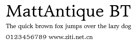 MattAntique BT.ttf字體轉換器圖片