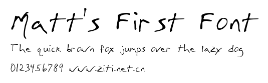 Matt's First Font.ttf字體轉換器圖片