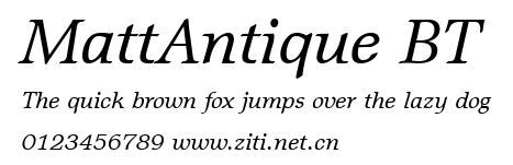 MattAntique BT.ttf字體轉換器圖片
