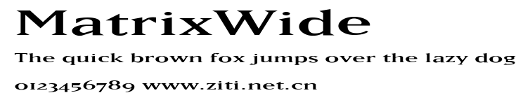 MatrixWide.ttf字體轉換器圖片