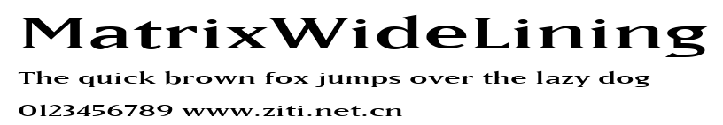 MatrixWideLining.ttf字體轉換器圖片