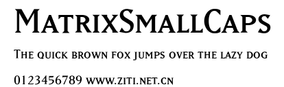 MatrixSmallCaps.ttf字體轉換器圖片