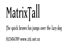 MatrixTall.ttf字體轉換器圖片