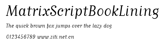 MatrixScriptBookLining.ttf字體轉換器圖片