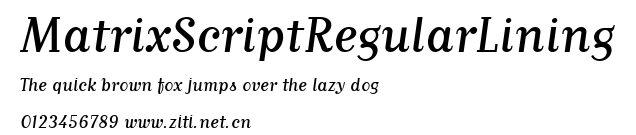 MatrixScriptRegularLining.ttf字體轉換器圖片